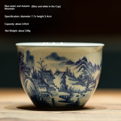 Blue and White Landscape Master Cup