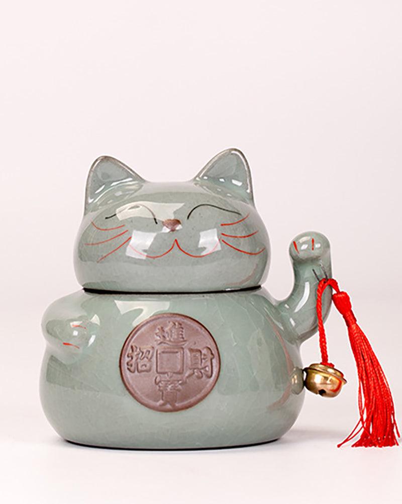 Lucky Cat Tea/Candies/Coffee Beans Ceramic Jar - gloriouscollection