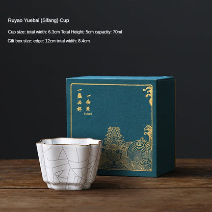 Dehua Old Clay Ice Crack Thousand-Li Landscape Cup