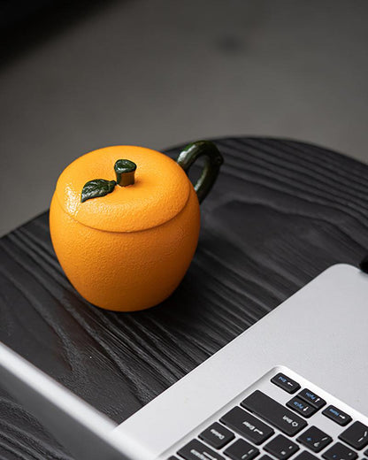Handmade Orange Ceramic Mug - gloriouscollection