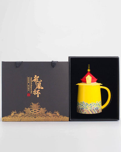 Handmade Romance Dragon &amp; Phoenix Gift Mug - gloriouscollection