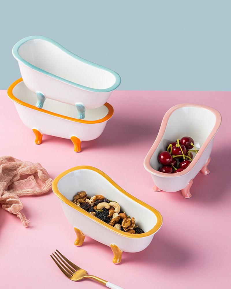 Creative Idea Bathtub Design Ceramic Bowl - gloriouscollection