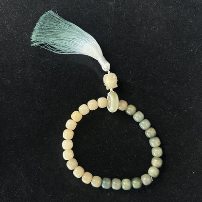 Gradient White Jade Bodhi Bracelet