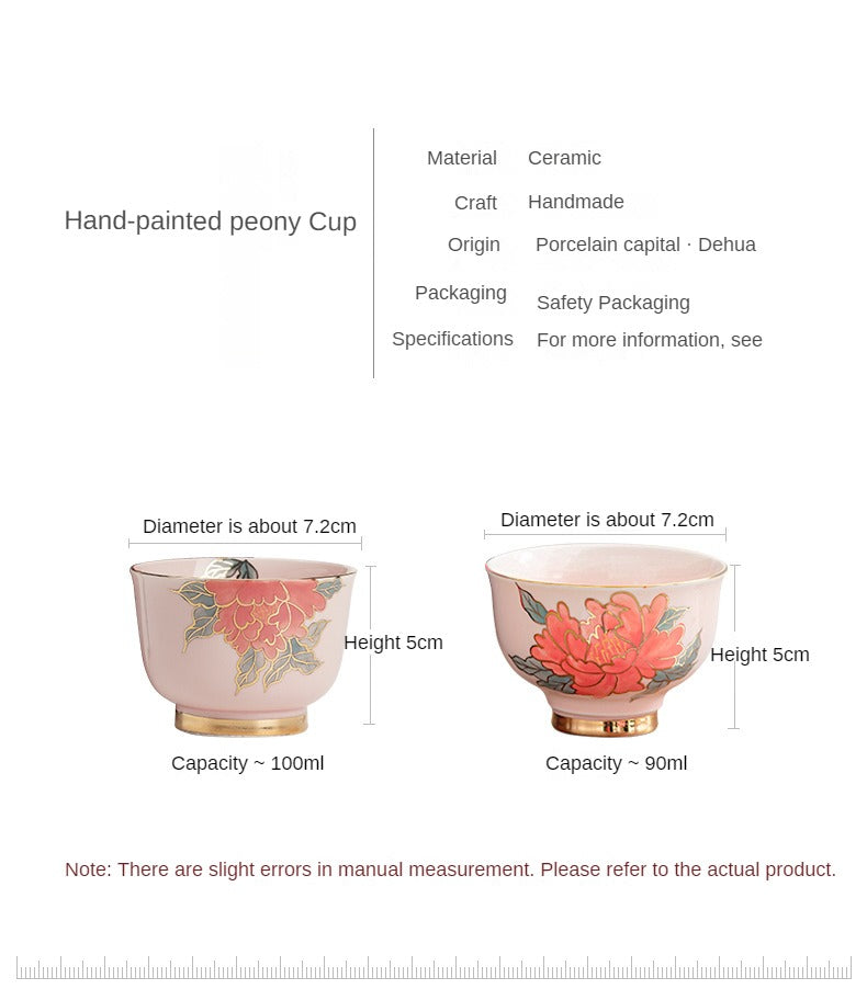 Gold Painting Peony Master Cup