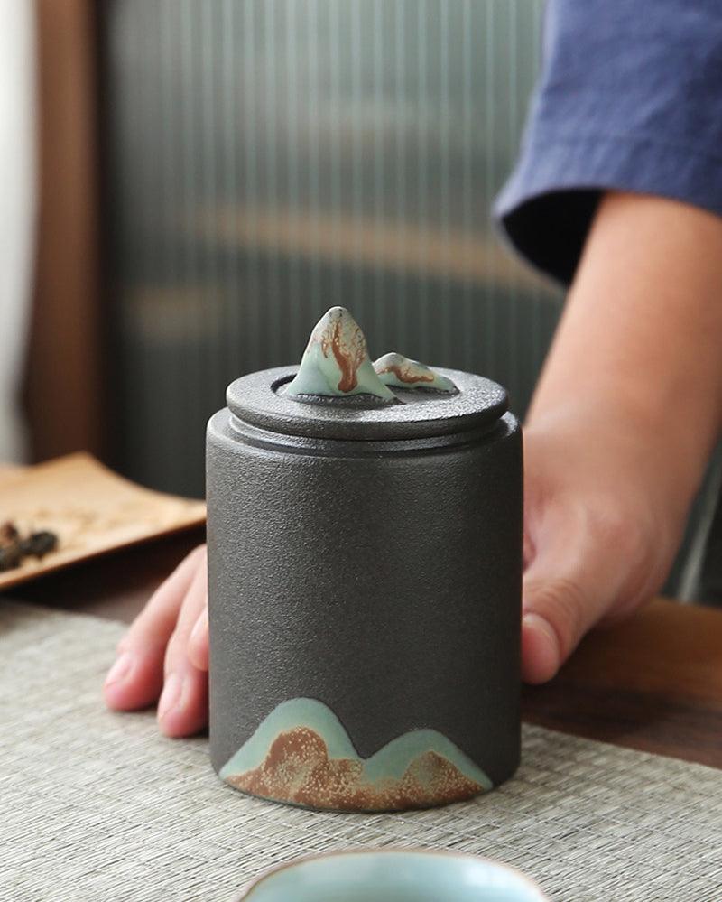 Mountain Tea/Candies/Coffee Beans Ceramic Jar - gloriouscollection