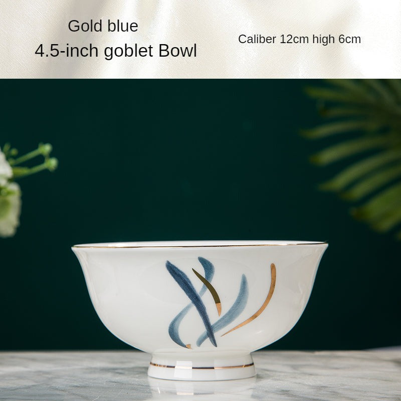 China Creative Small Gold Rim Rice Bowl