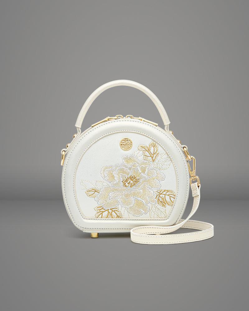 Peony Embroidery Handbag - gloriouscollection