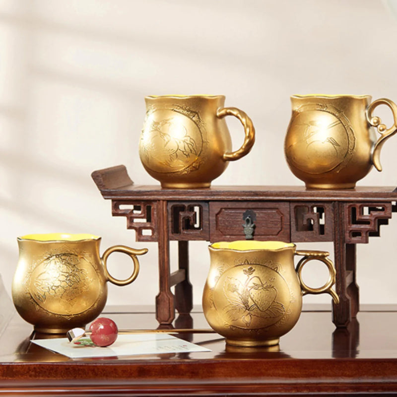 Elegant National Style Shengtang Golden Bottle Mug