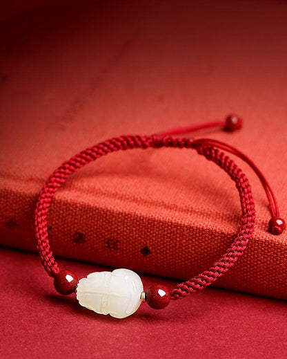 PiXiu Jade Red String Bracelet
