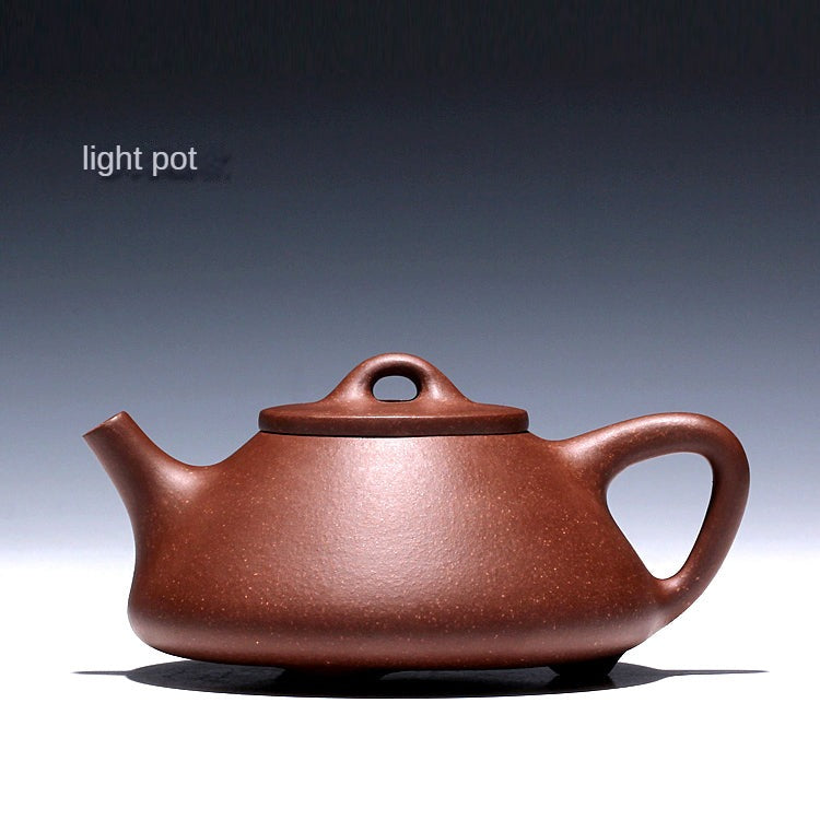 Yixing Purple Clay Lotus Stone Ladle Teapot
