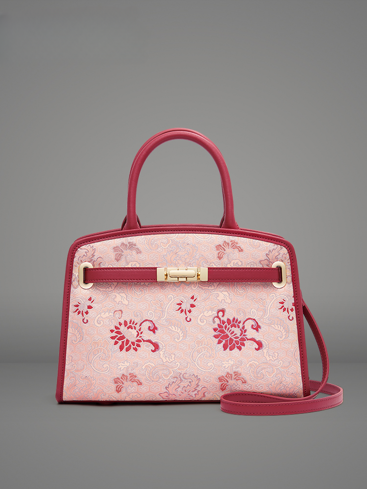 Auspicious Song Brocade Embroidered Silk Handbag