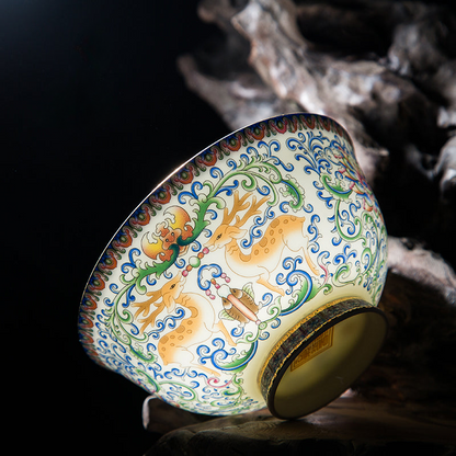 Jingdezhen Enamel Bone China Household Bowl