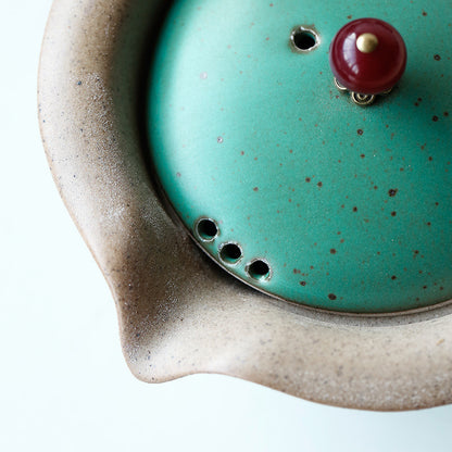 Glaze Kiln Pot Ceramic Gaiwan Handmade Retro Tea Cup