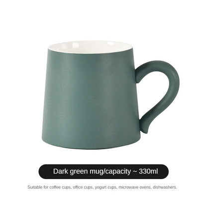 Vintage Clear Dark Green Coffee Cup