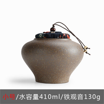 Stoneware Tea Tins Porcelain Tea Sealed Cans Tea Container Wood Tea Pot Tea Pottery Pot Spring Festival Gift Tea Warehouse