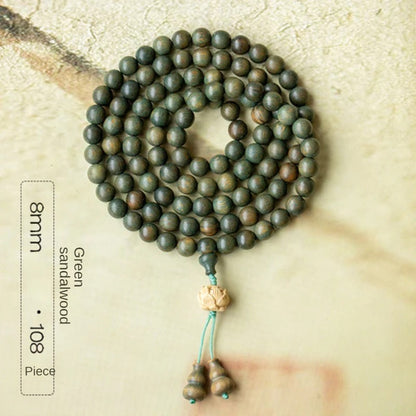 Green Sandalwood Lucky Rosewood Buddha Beads Bracelet