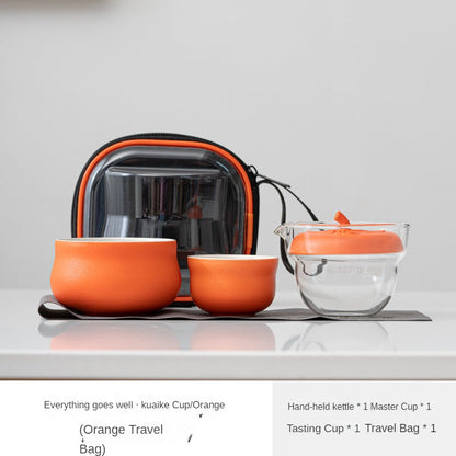 Portable Ceramic Travel Gongfu Tea Set