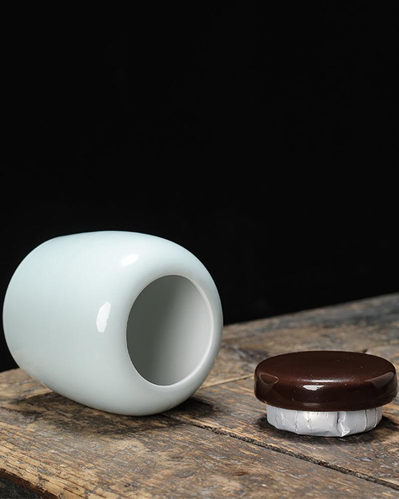Cyan Porcelain Tea/Candies/Coffee Beans Ceramic Jar - gloriouscollection