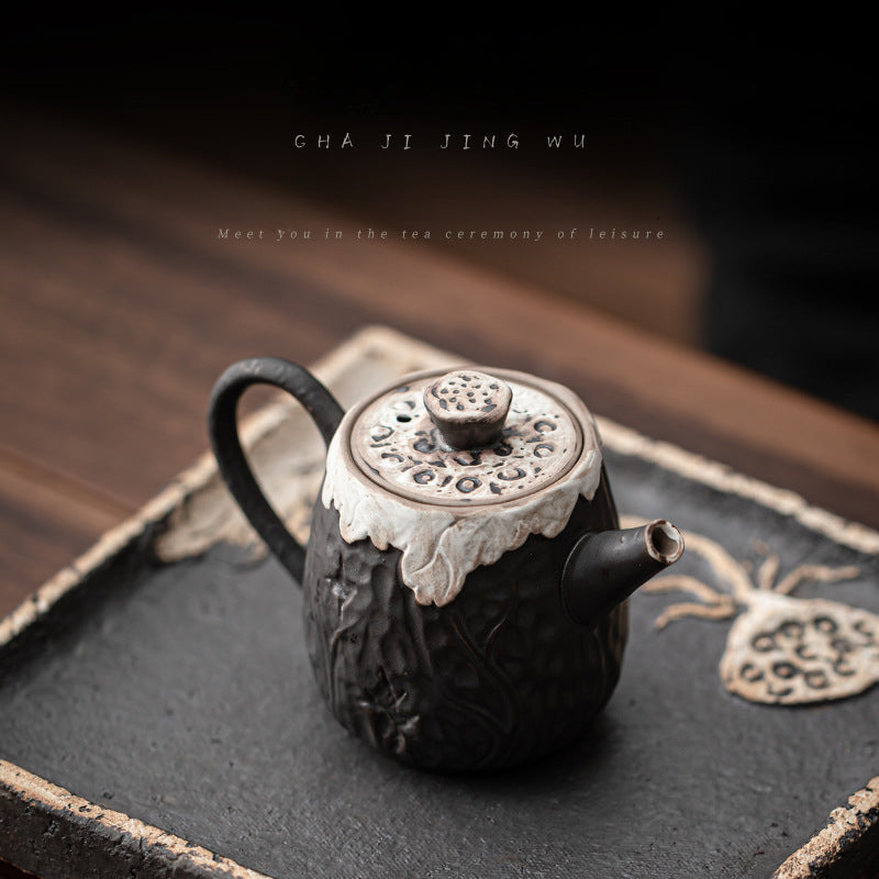Jiji Feng Lotus Incense Handle Teapot