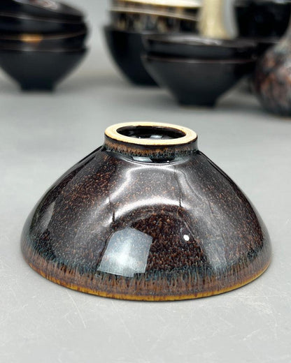 Handmade Kiln-Change Ceramic Jian Zhan Tea Cup - gloriouscollection