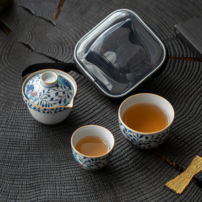 Portable Blessing and Longevity Tea Set
