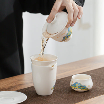 Dehua White Porcelain Teaware Set