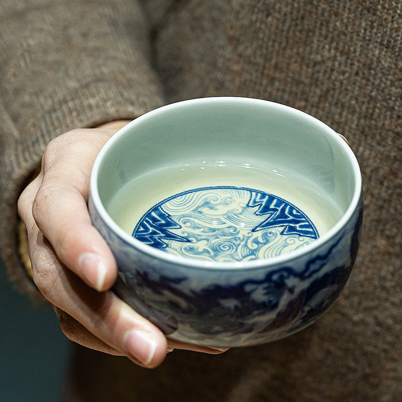 Blue and White Landscape Master Cup