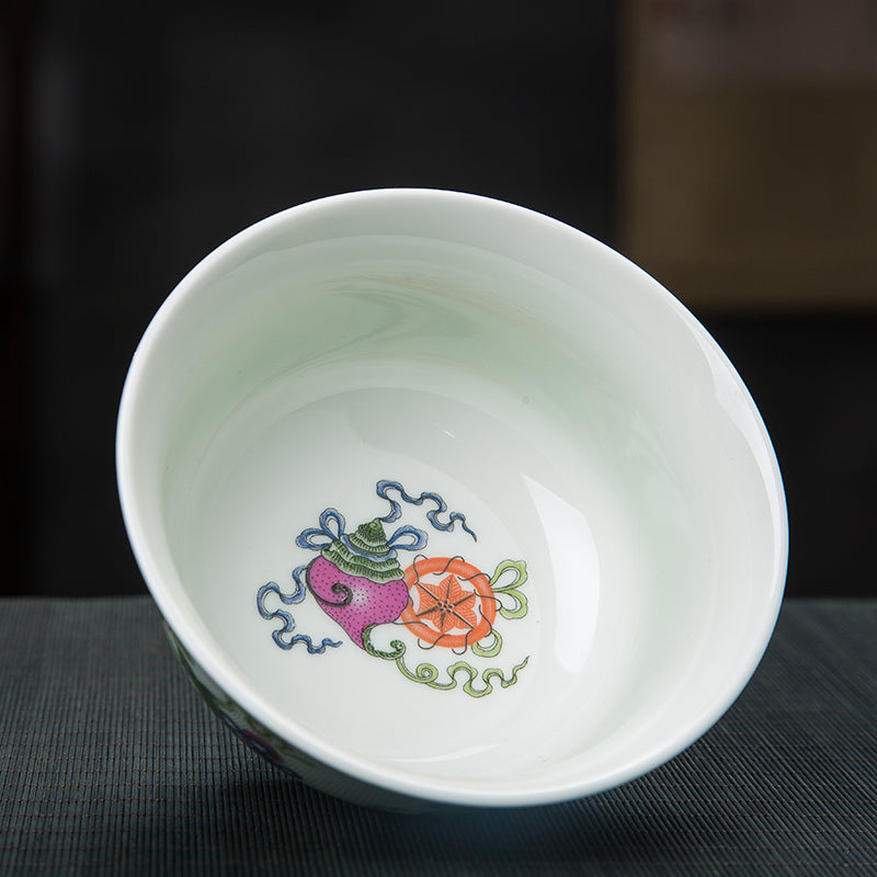 Handcrafted High-Temperature Porcelain Doucai Bowl