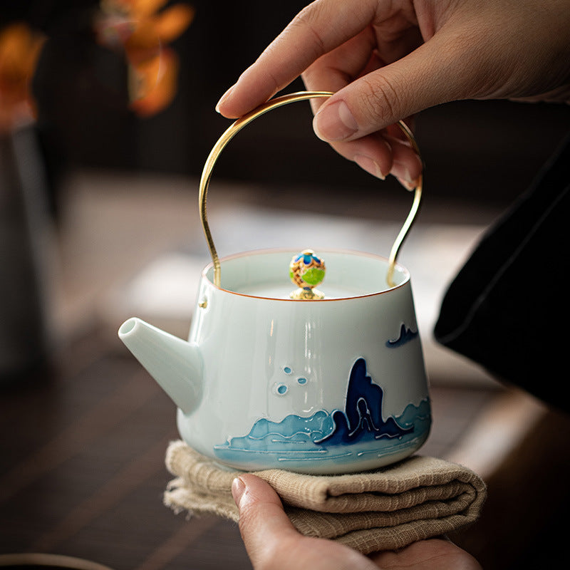 Hand-Painted Color Filling Teapot