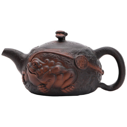 Qingxi Purple Pottery Gold Toad Pot Ceramic Teapot