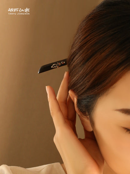 Chinese Style Modern Minimalist Sandalwood Hair Clasp