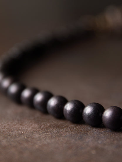 Buddha Ebony Wood Dzi Beads Protection Bracelet