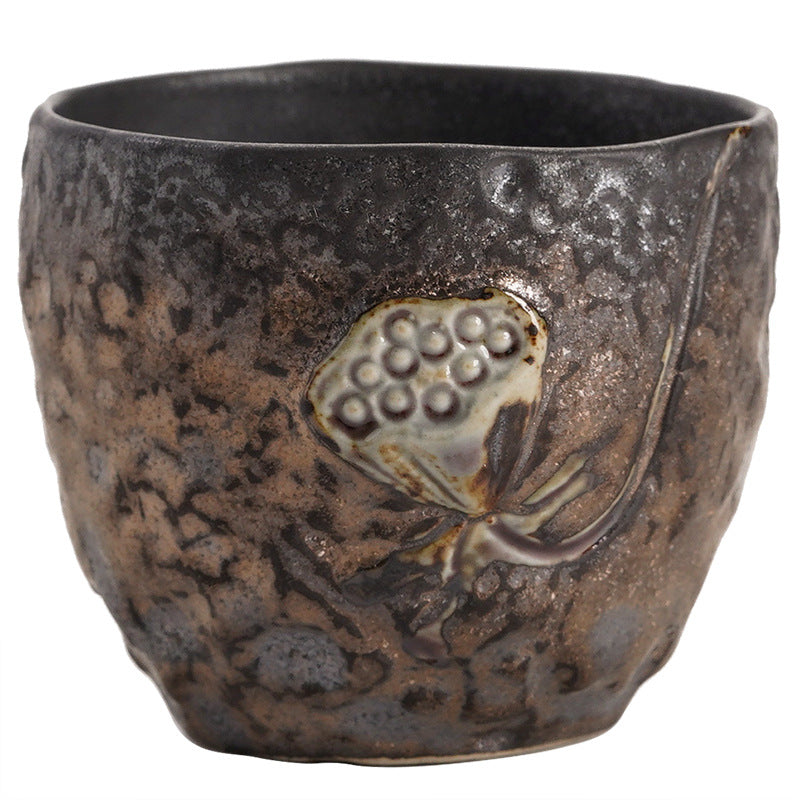 Japanese Style Gilding Iron Glaze Tea Cup