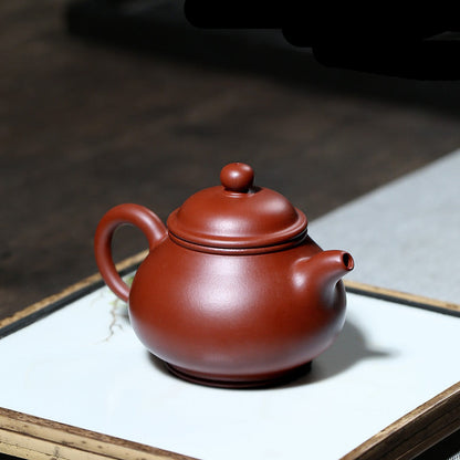 Yixing Purple Clay Pan Teapot