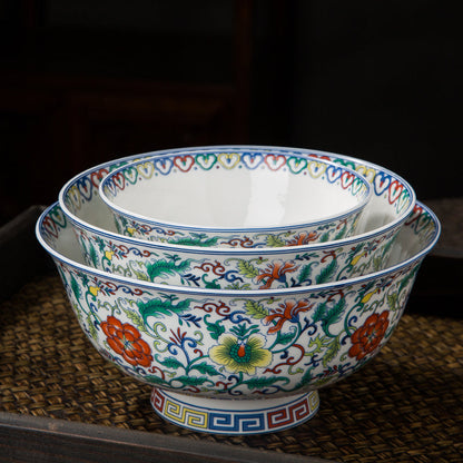 Chinese Enamel Goblet Bone Ceramic Bowl