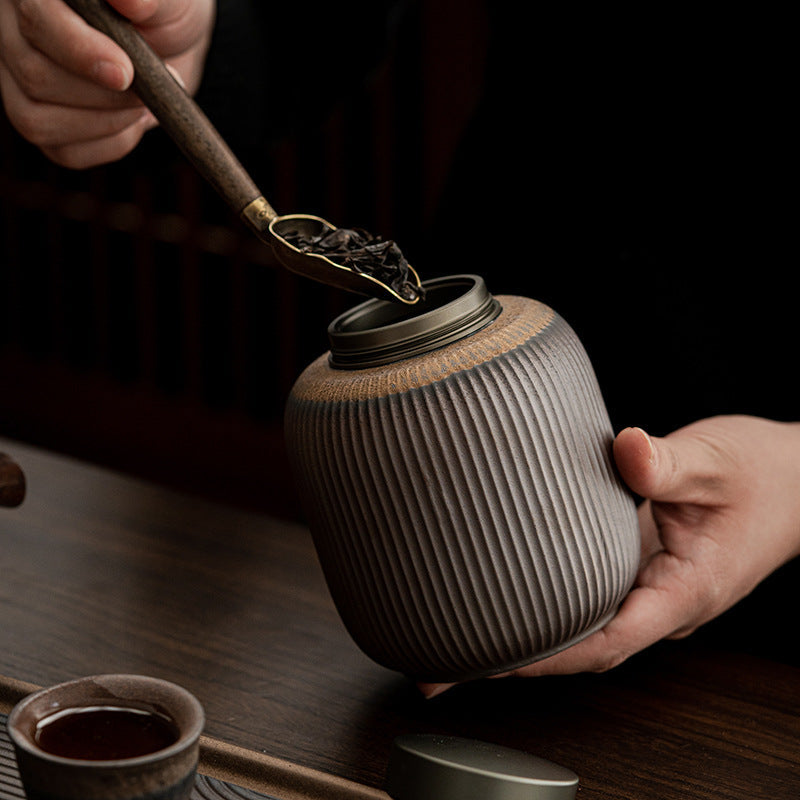 Guzao Burning Ceramic Tea Pot Household Raw Ore Stoneware Tea Container Pu&