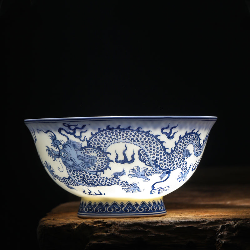 6 inches Auspicious Gift Enamel Color Noble Bone China Bowl