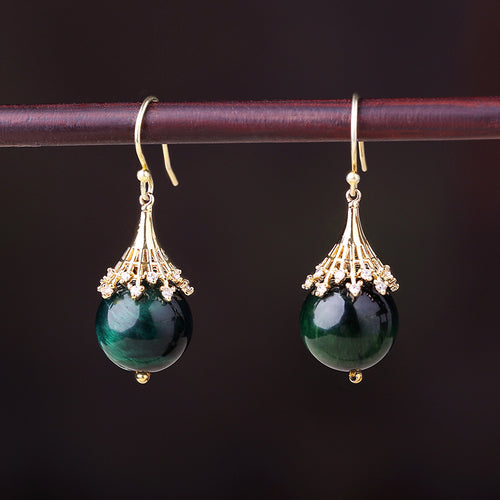 Fresh Mori Style Green Earrings