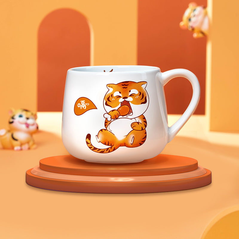 Cute Tiger Cartoon Ceramic Coffee Cup