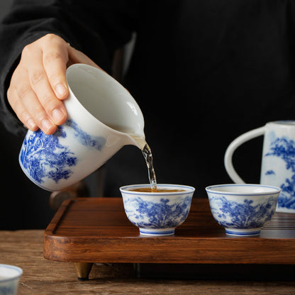 Blue and White Porcelain Tea Tasting Cup