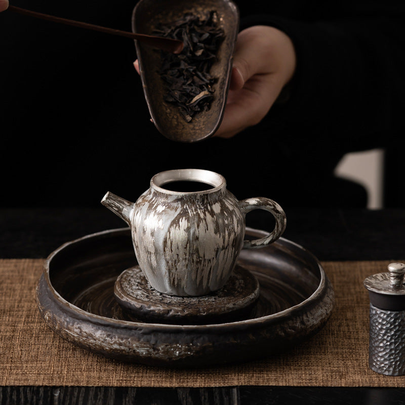 Retro Domestic Teapot Trumpeter Ewer Handle Teapot