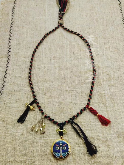 Tibetan Thangka Vajra Amulet Zodiac Necklace