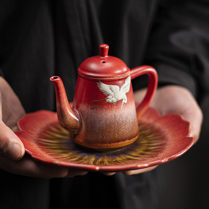 Chinese Style Handmade Coarse Pottery Small Ruihe Teapot