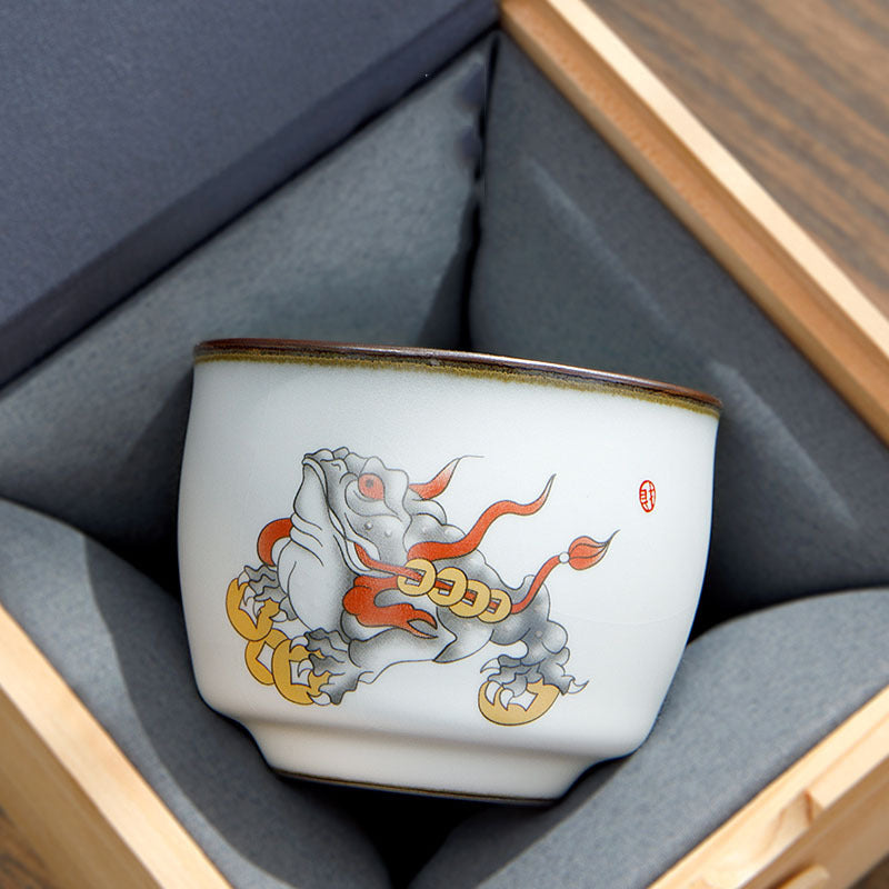 Ru Ware Golden Toad Tea Cup