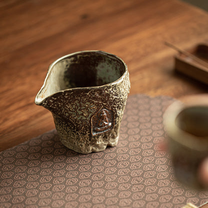 Dunhuang Impression Pitcher Stoneware Kiln Baked Handmade Ceramic Larg Pitcher Tea Serving Pot Kung Fu Tea Set Fair Cup Tea Pot