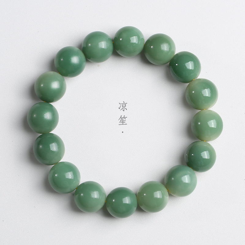Gaomi White Jade Bodhi Root Bracelet