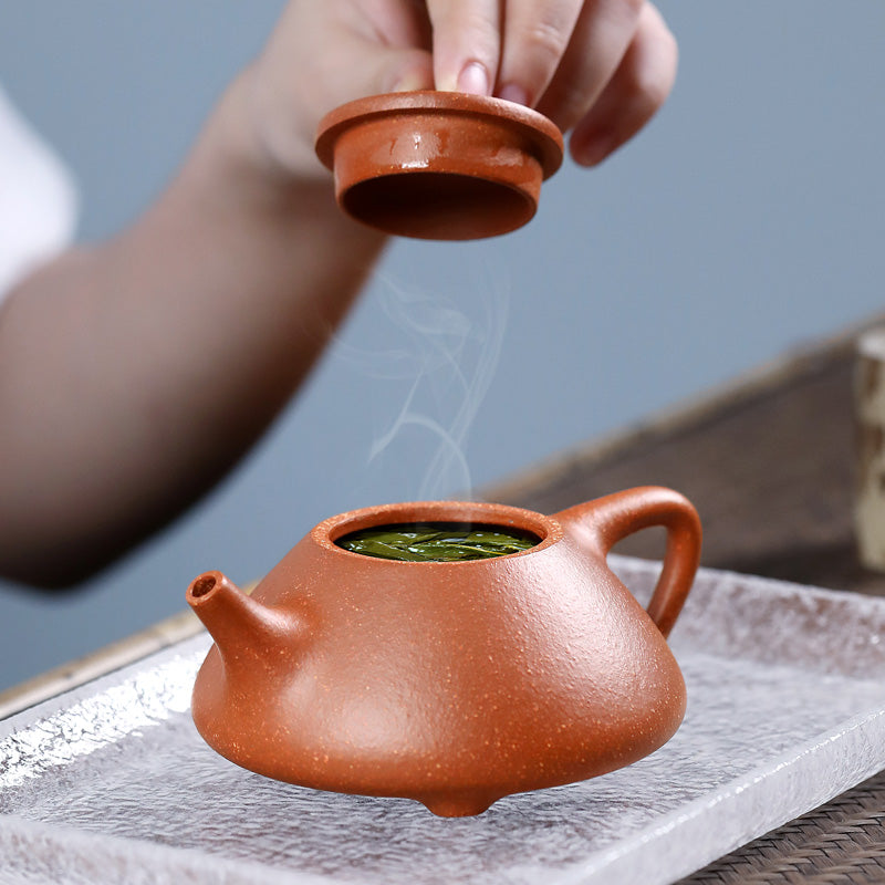 Yixing Purple Clay Stone Ladle Teapot