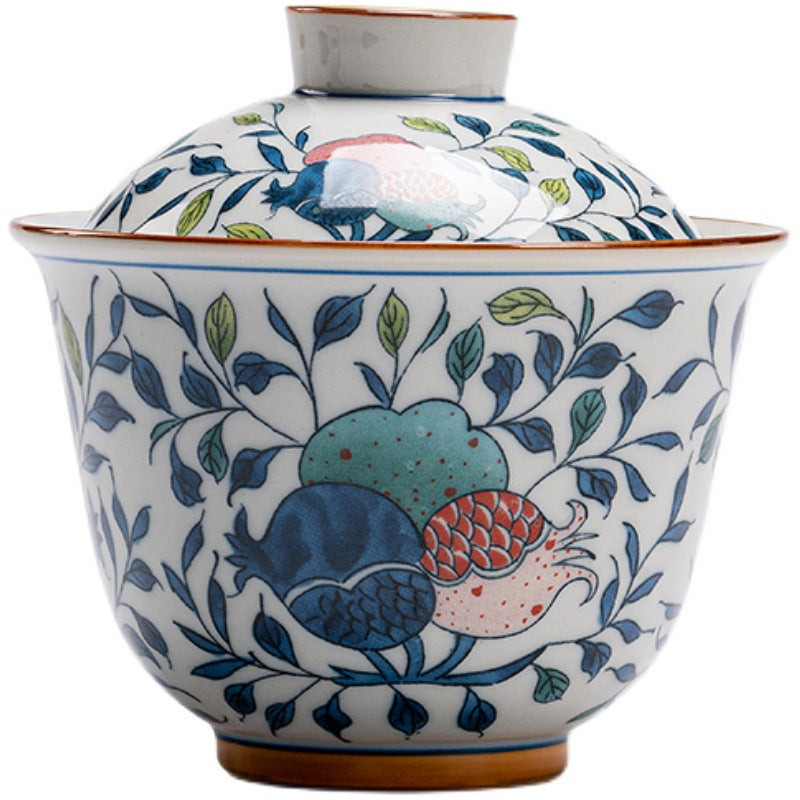 Fushou High-End Large Ceramic Gaiwan