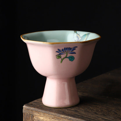 Peach Pink Ceramic Master Tea Cup