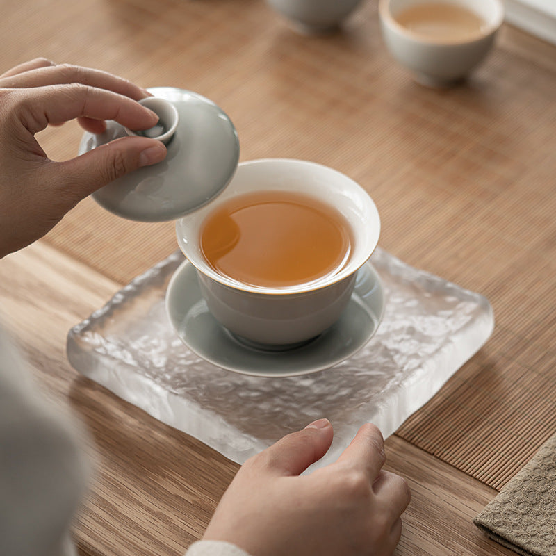 Japanese Style Ice Gray Smoky Gray Glaze Gaiwan